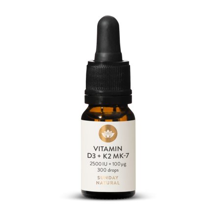 Vitamín D3 + K2 MK-7 2500 IU + 100 µg kapky