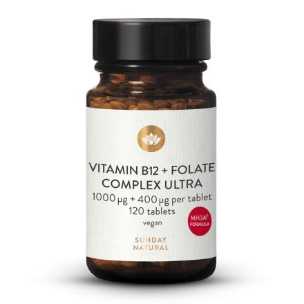 Vitamín B12 Mh3a® + kyselina listová (folát) 1000 µg + 400 µg