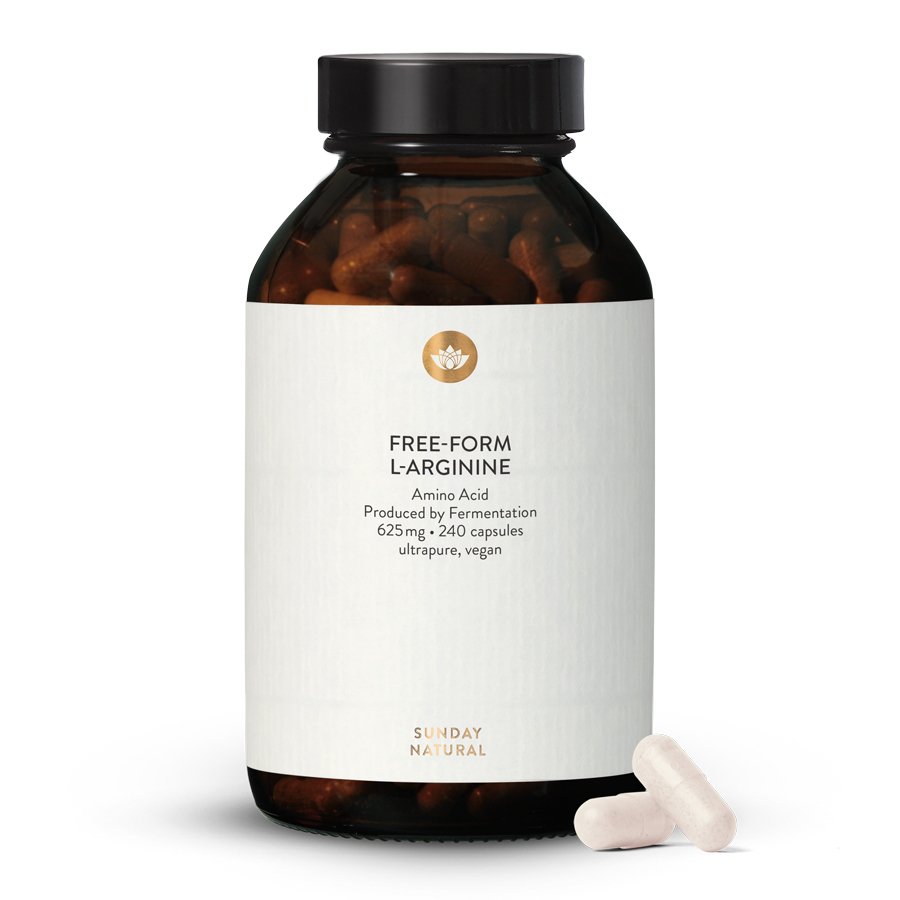 Kapsle L-arginin báze z fermentace, vegan