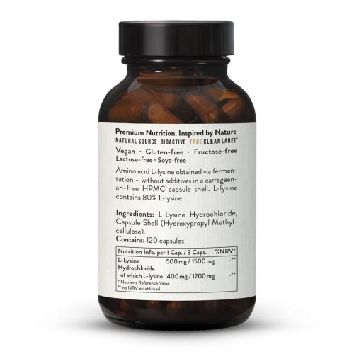 L-lysin 500 kapsl z fermentace, vegan