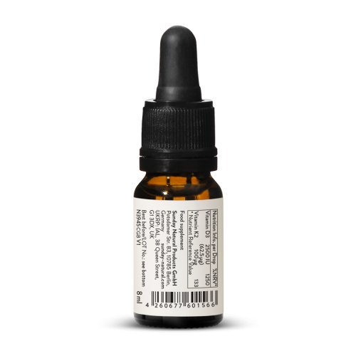 Vitamn D3 + K2 MK-7 2500 IU + 100 g kapky, vegan