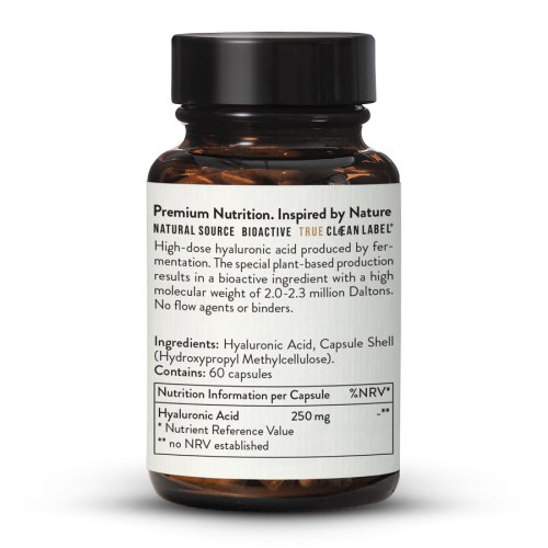 Kyselina hyaluronov 250 mg prmiov, vegan, z fermentace