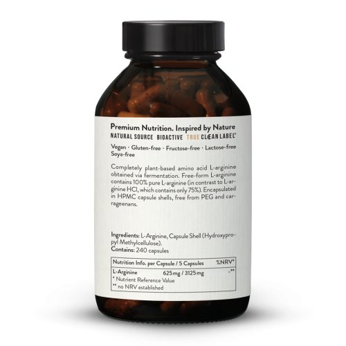Kapsle L-arginin bze z fermentace, vegan