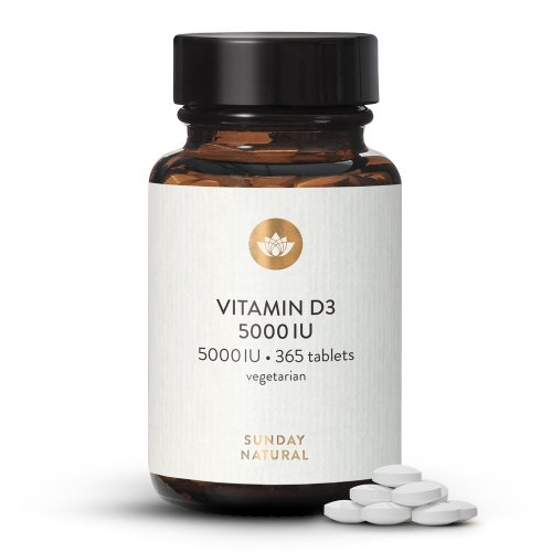 Vitamin D3 5000 IU vysok dvka, 365 lisovanch tablet