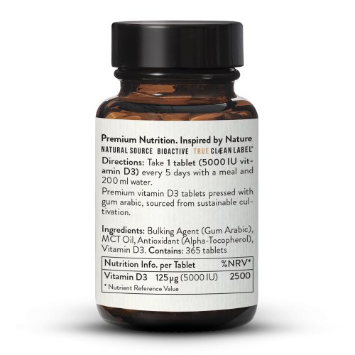 Vitamin D3 5000 IU vysok dvka, 365 lisovanch tablet